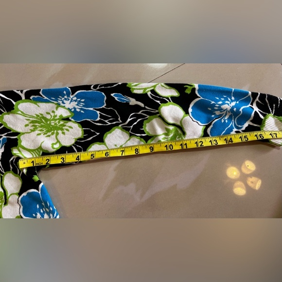 𝅺Rafaela floral multicolor sweater/ top‎ button down Cardigan size P/M - Picture 11 of 16